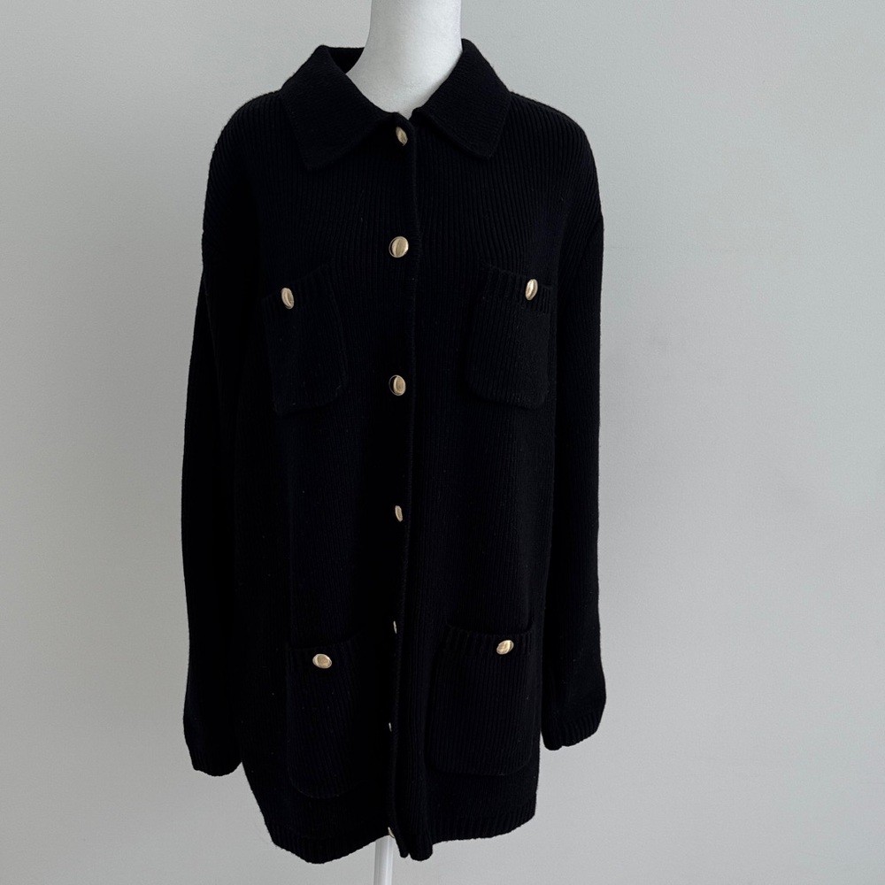 H&M Black wool cardigan